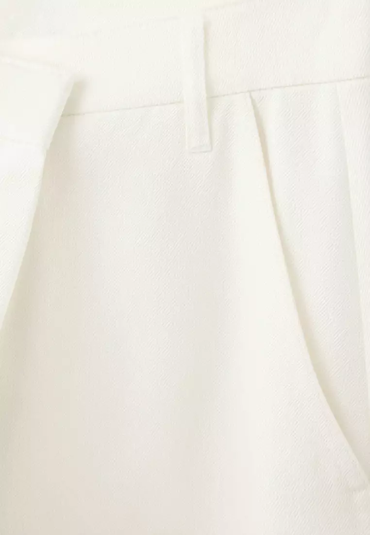 Asymmetric Cotton Trousers