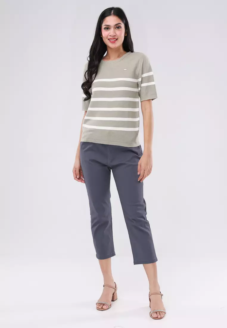Short Sleeve Knitted Blouse