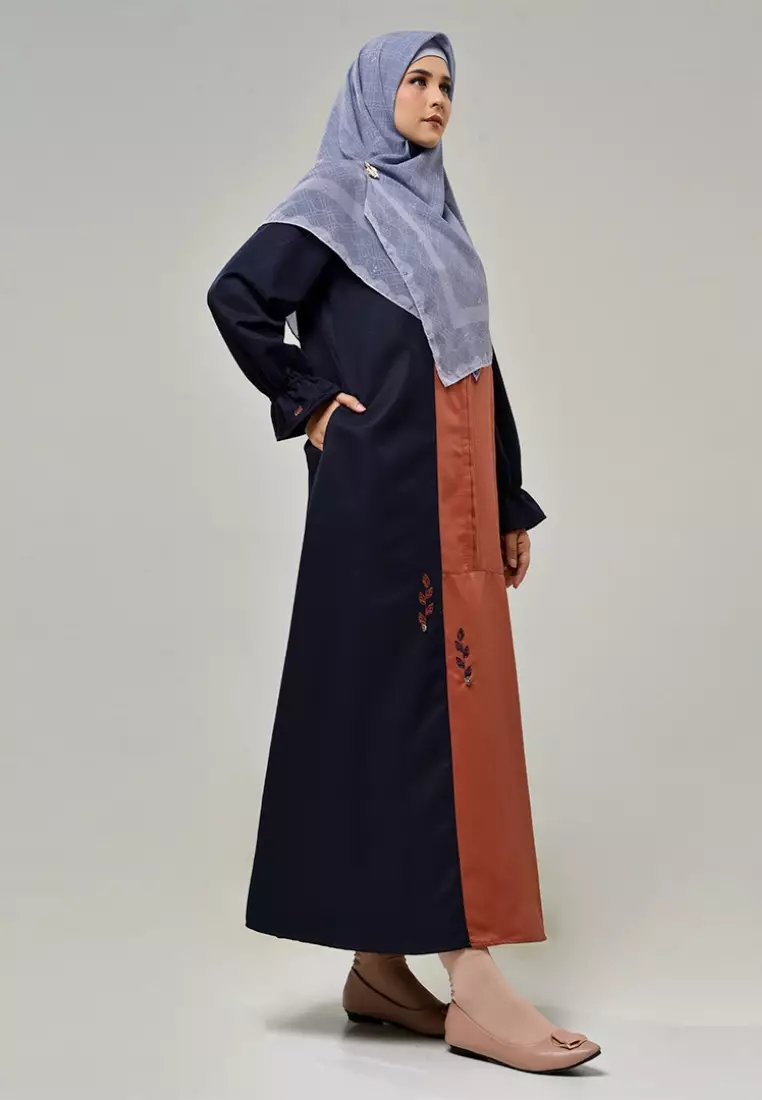 Rabbani - Gamis Dress Muslim Wanita Dreslim Furiz Exclusive Navy