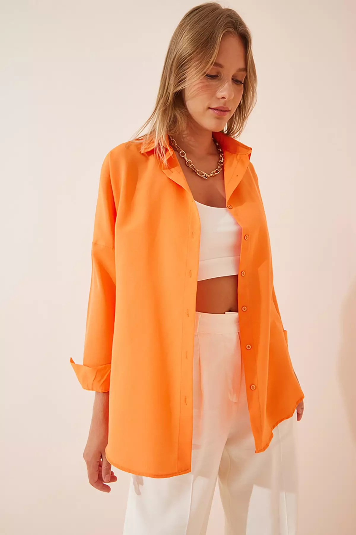 Oversize Long Basic Shirt