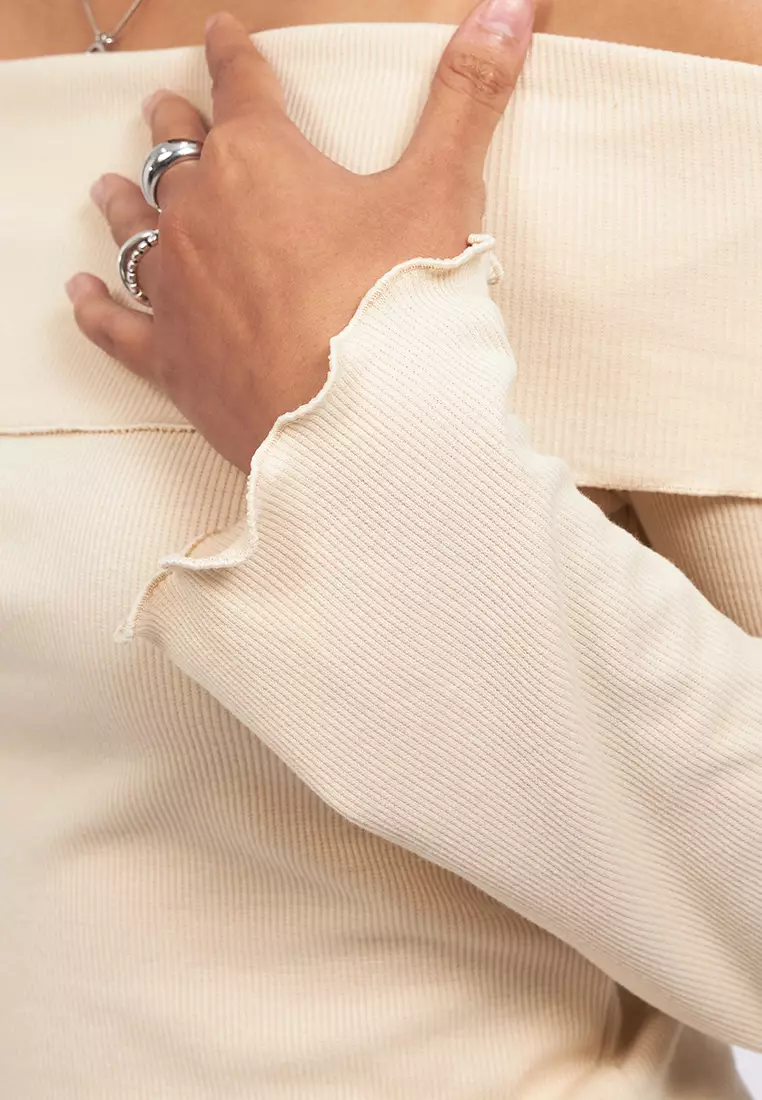 Bell Sleeve Off Shoulder Top