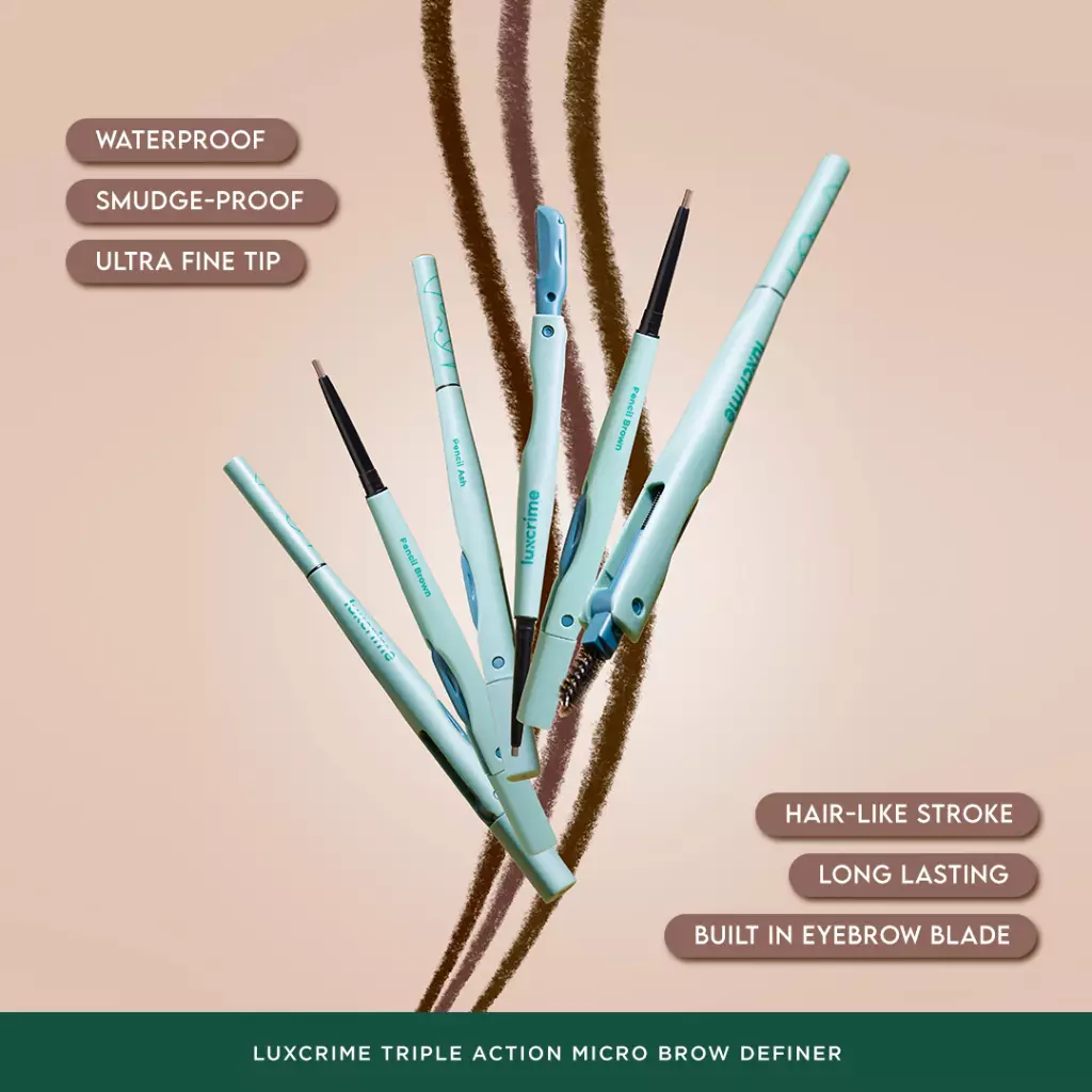 Luxcrime Triple Action Micro Brow Definer - Brown