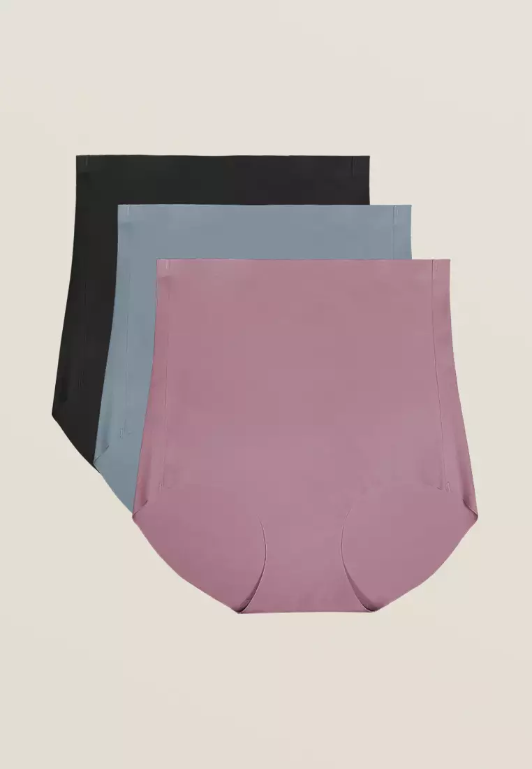 Next to Skin Ladies Women Seamless Heatpress Comfort Silk Soft High Rise Shaper Panty Clara-02 - 3in1 (Assorted)