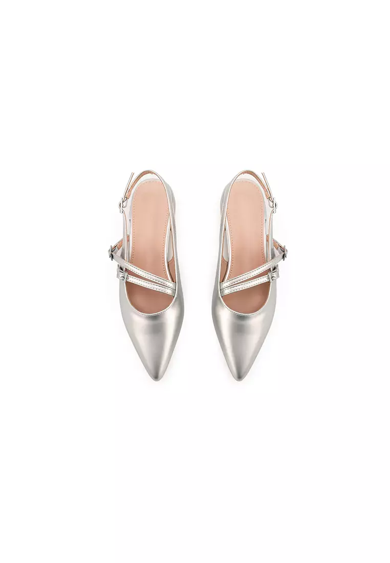 BUCKLE SLINGBACK LOW HEEL