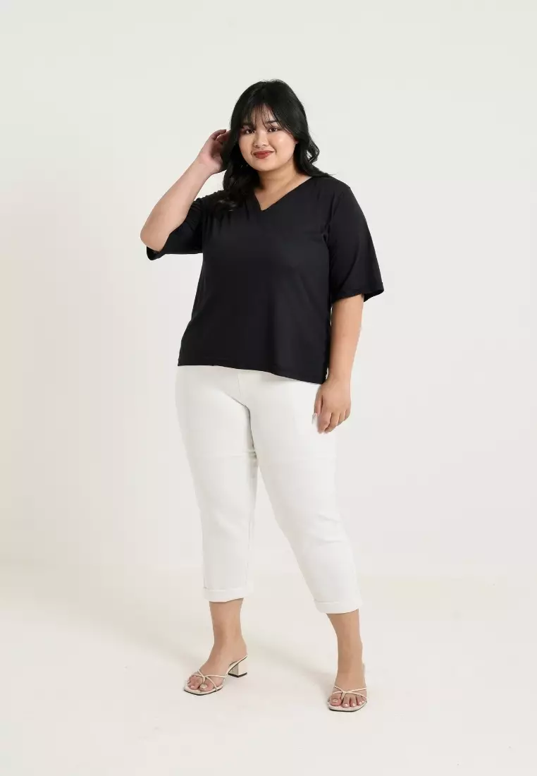 Plus Size Regular Size T Shirt Nava Black