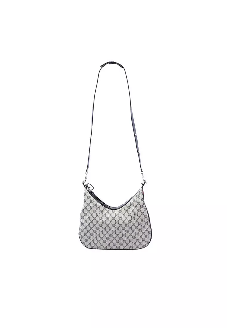 Pre-Loved Gucci Large Gg Supreme Web Attache Crossbody