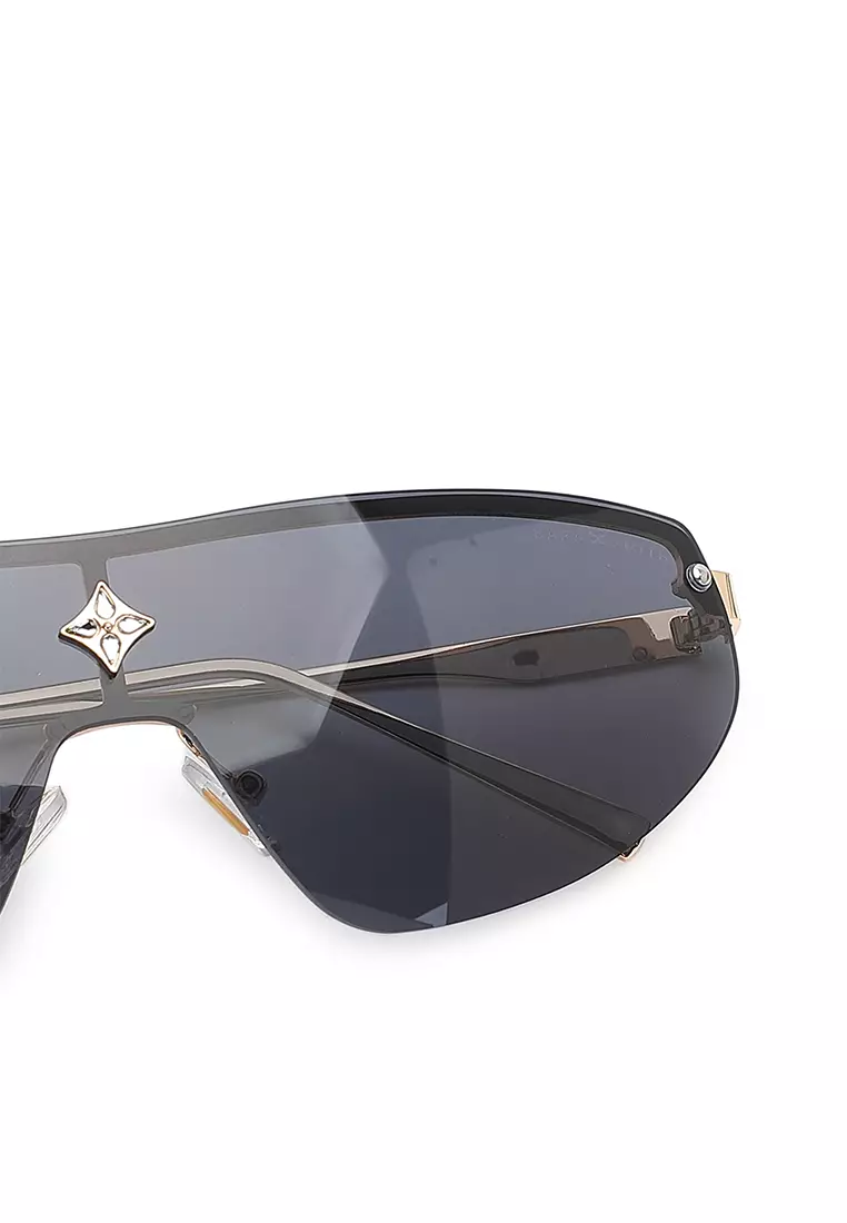 Unisex Sporty Casual Sunglasses (Kacamata Hitam) - Emas / Abu-Abu