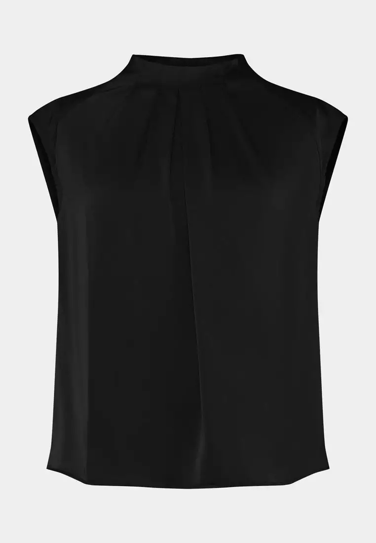 Kiar Pleated Satin Top