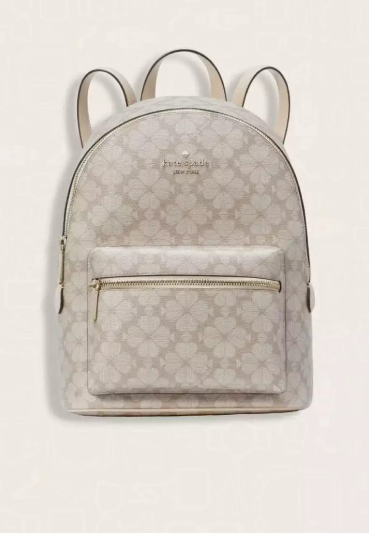 Kate Spade Signature Spade Flower Backpack Dark Beige Multi