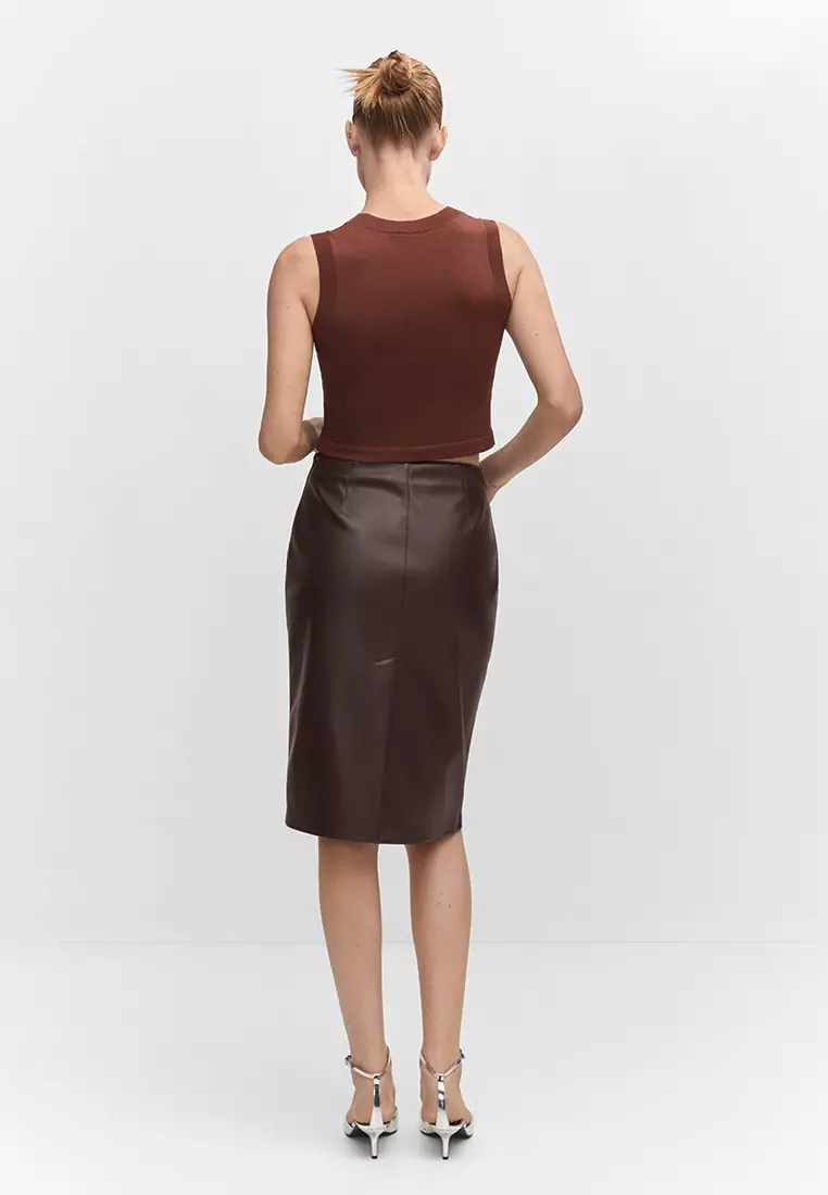 Buy Mango Faux Leather Pencil Skirt 2024 Online ZALORA Singapore