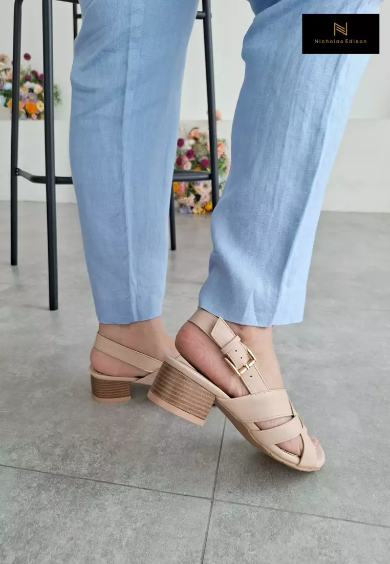 Nicholas Edison Heel Suvira Cream