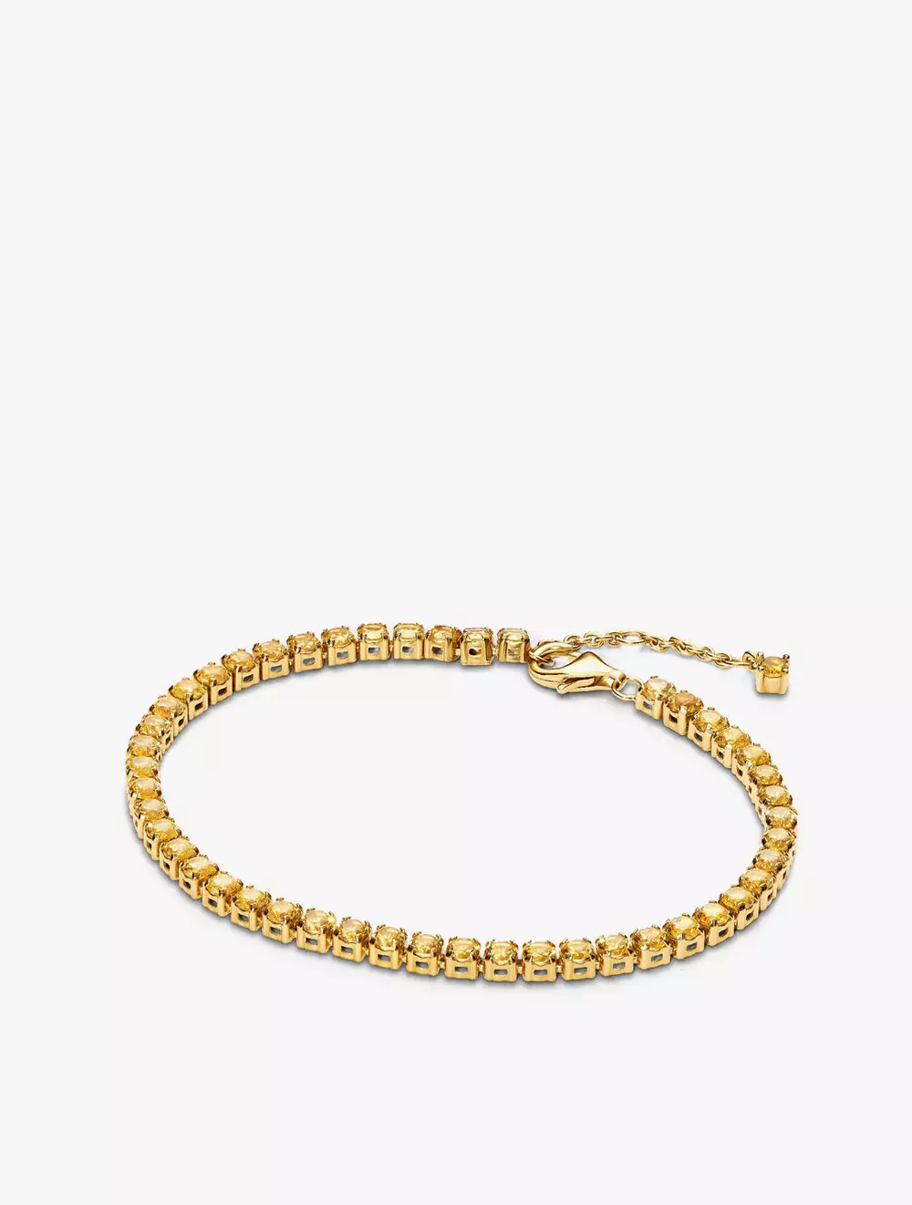14k gold-plated bracelet with vibrant yellow cubic zirconia