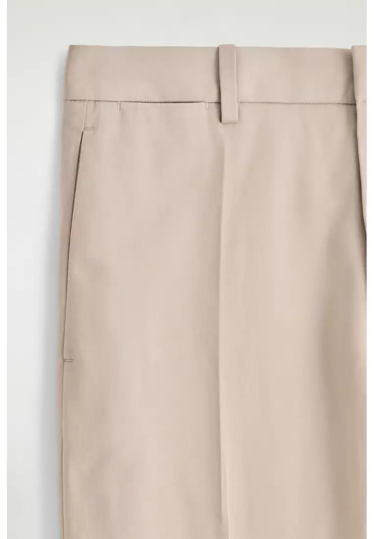 COTTON REGULAR-FIT STRAIGHT-LEG CHINOS