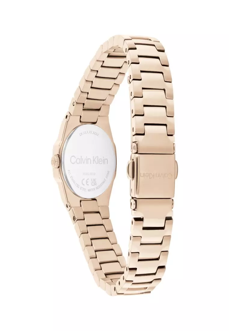 Women's Ionic Plated Beige Gold Steel Quartz Watch - CK25100144