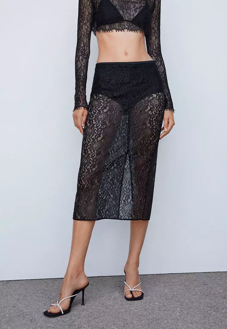 Mango Lace Midi Skirt 2024 Buy Mango Online ZALORA Hong Kong