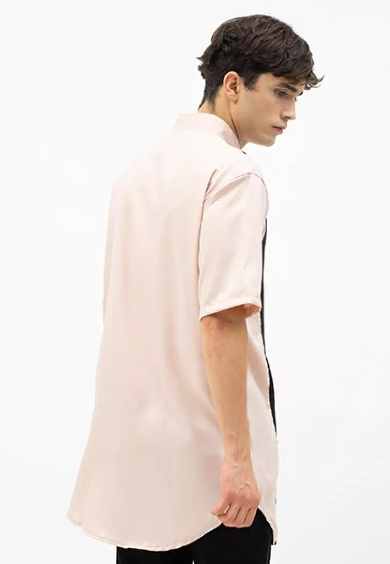 baju Koko Kurta pakistan lengan pendek muslim gamis pria houseofcuff G - CREAM