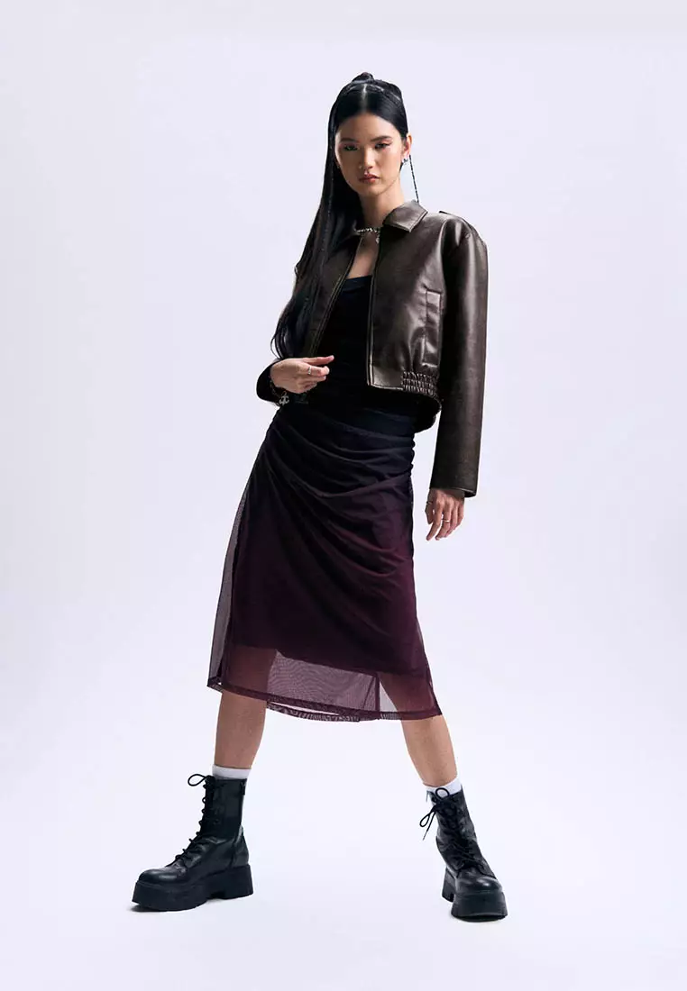 Cropped Leather Jacket