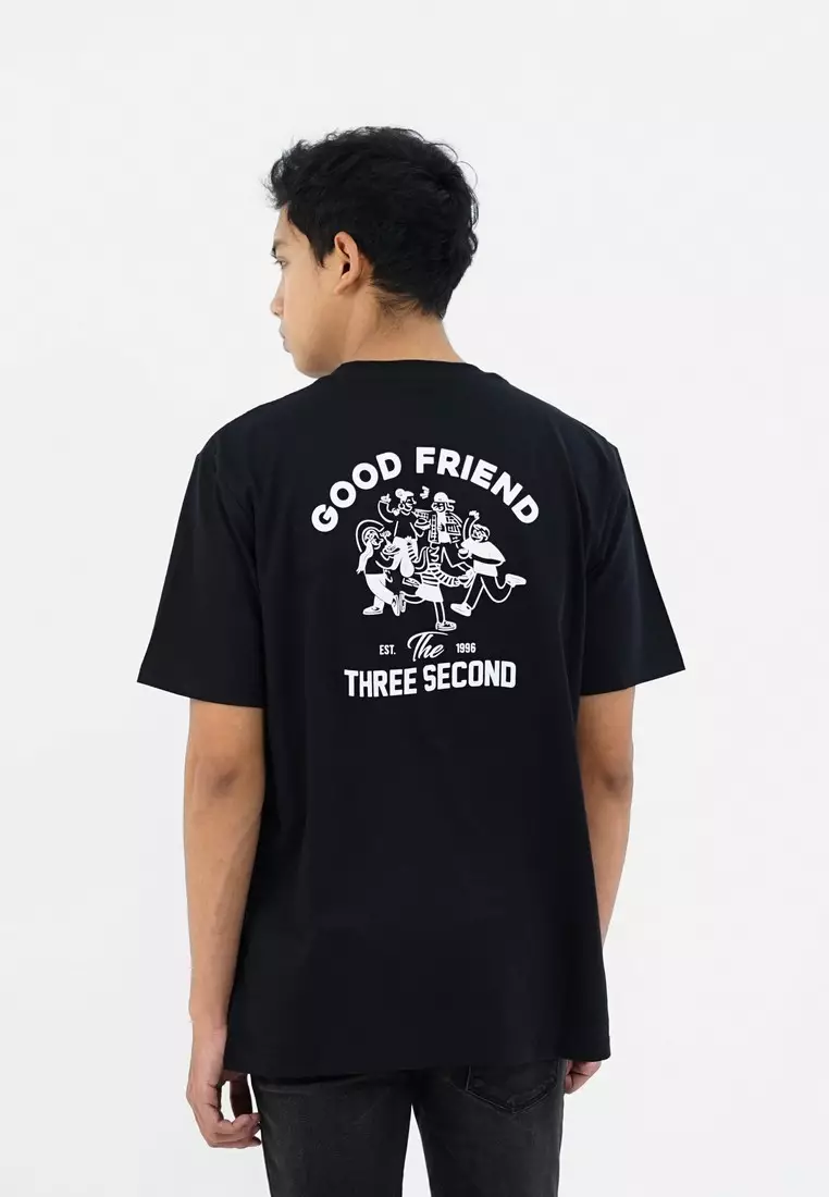 3Second Men's T-Shirt Short Sleeve Regular Fit Cotton Alfa OL-C590125