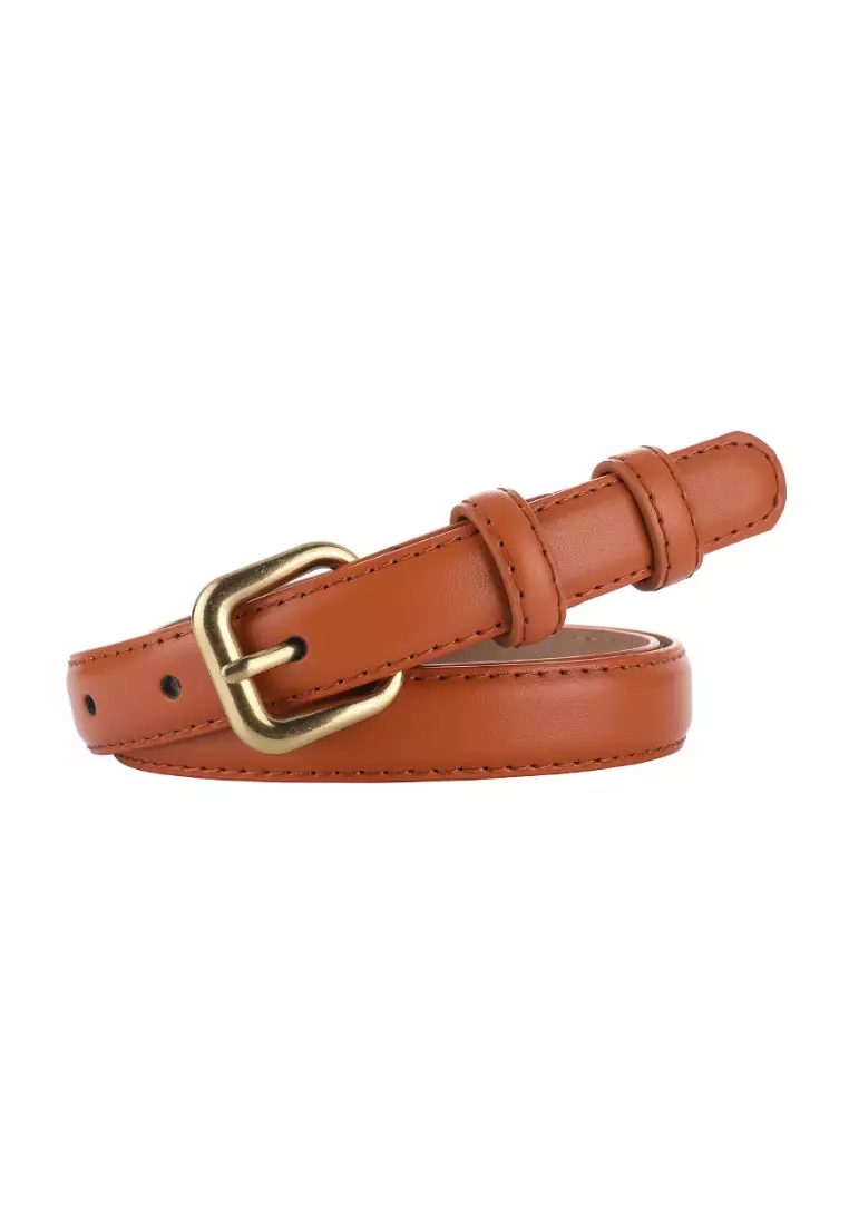 One Grocery Style Brown Women\'s Leather Belts with Gold Buckle Belt  OGKCBELT1125 2024 | Buy One Grocery Style Online | ZALORA Hong Kong
