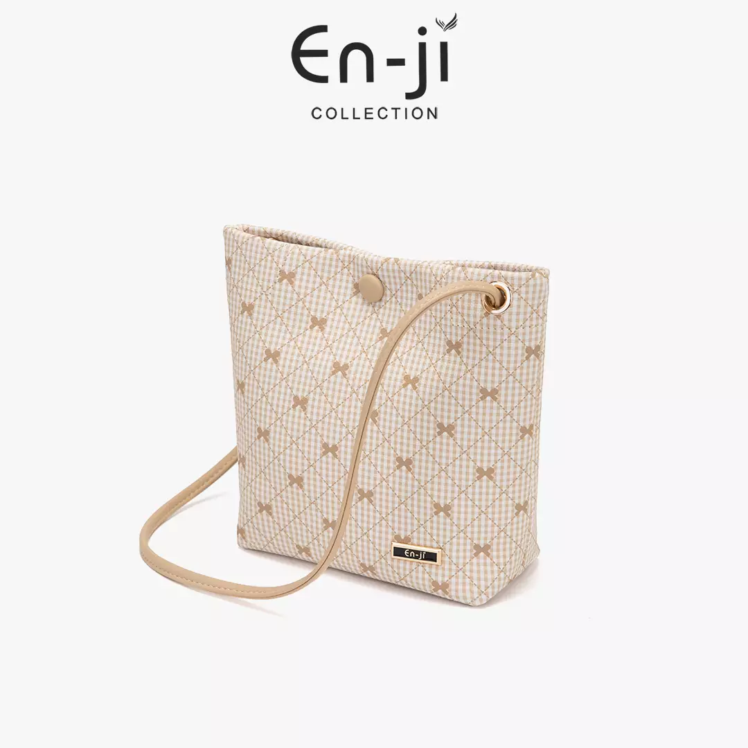 En-ji Yumei Slingbag Wanita Warna Cream