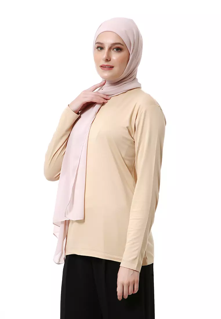 Zhalika Phasmina Motif Polos High Premium Quality - Khaki