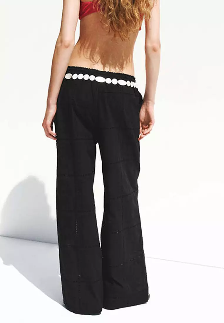 Broderie Anglaise Cotton Trousers