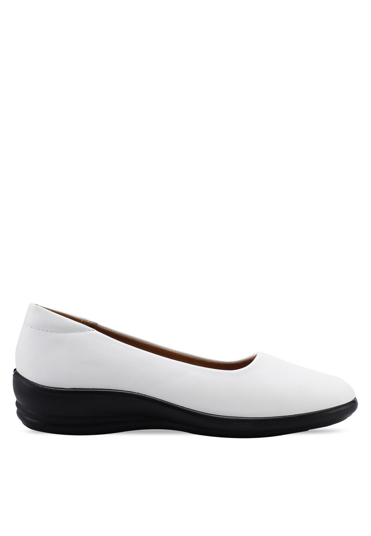 Faux Leather Ballerina Flats