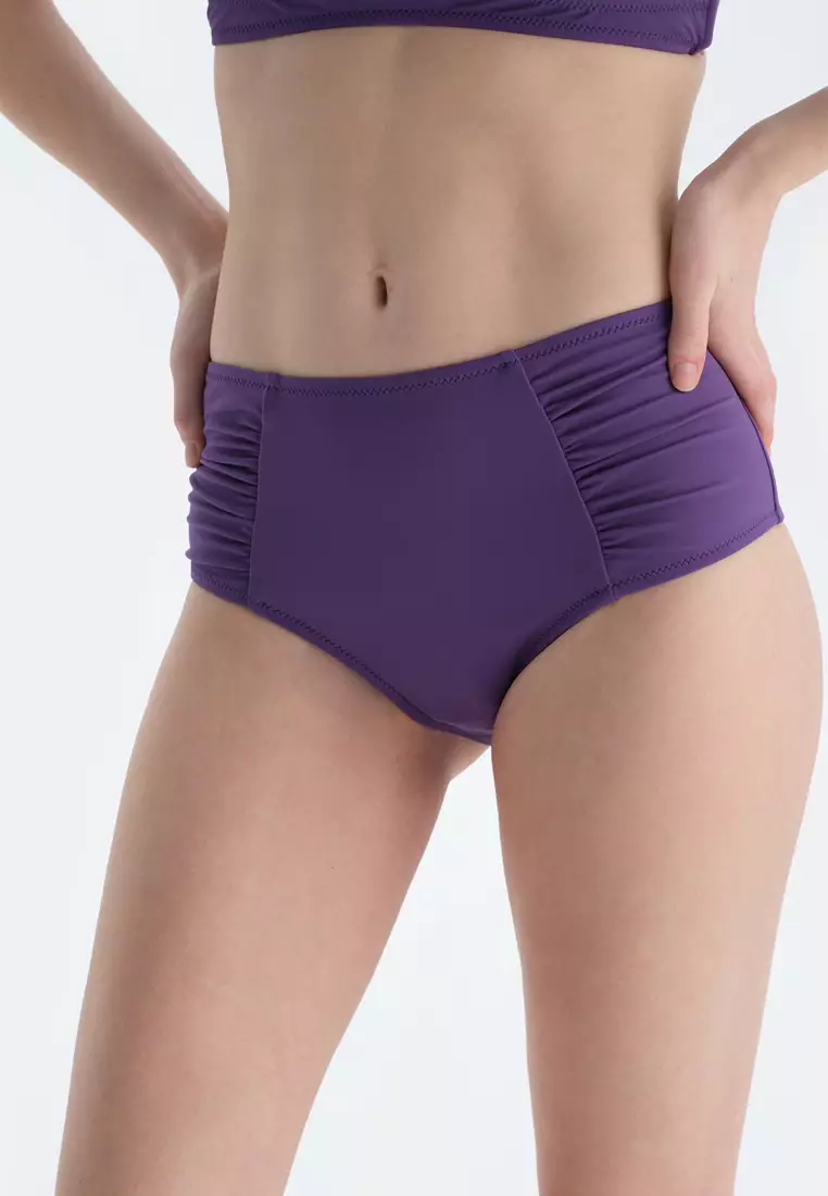 Purple Briefs Bikini Bottom, Non-wired, Swimwear for Women
