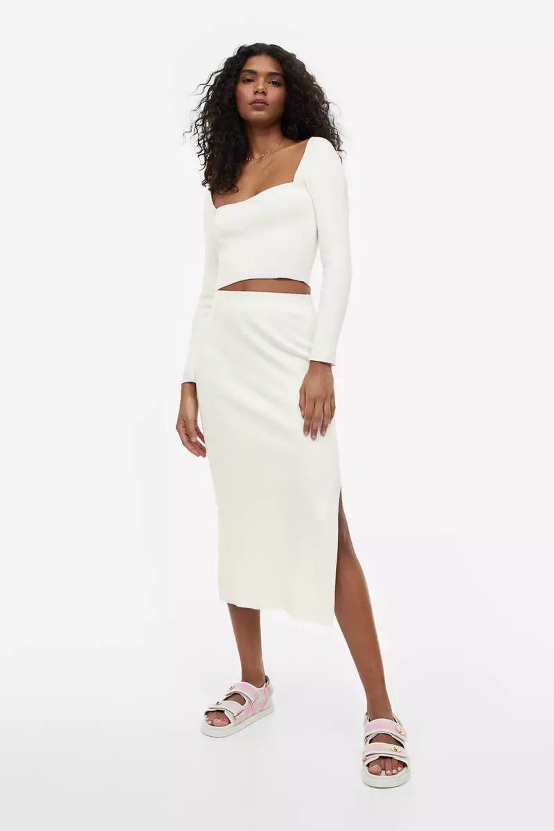 H&m top knitted skirt