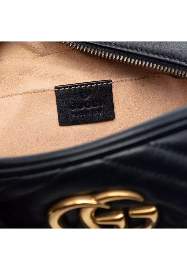 Pre-Loved Gucci Small Gg Marmont Matelasse Calfskin Crossbody