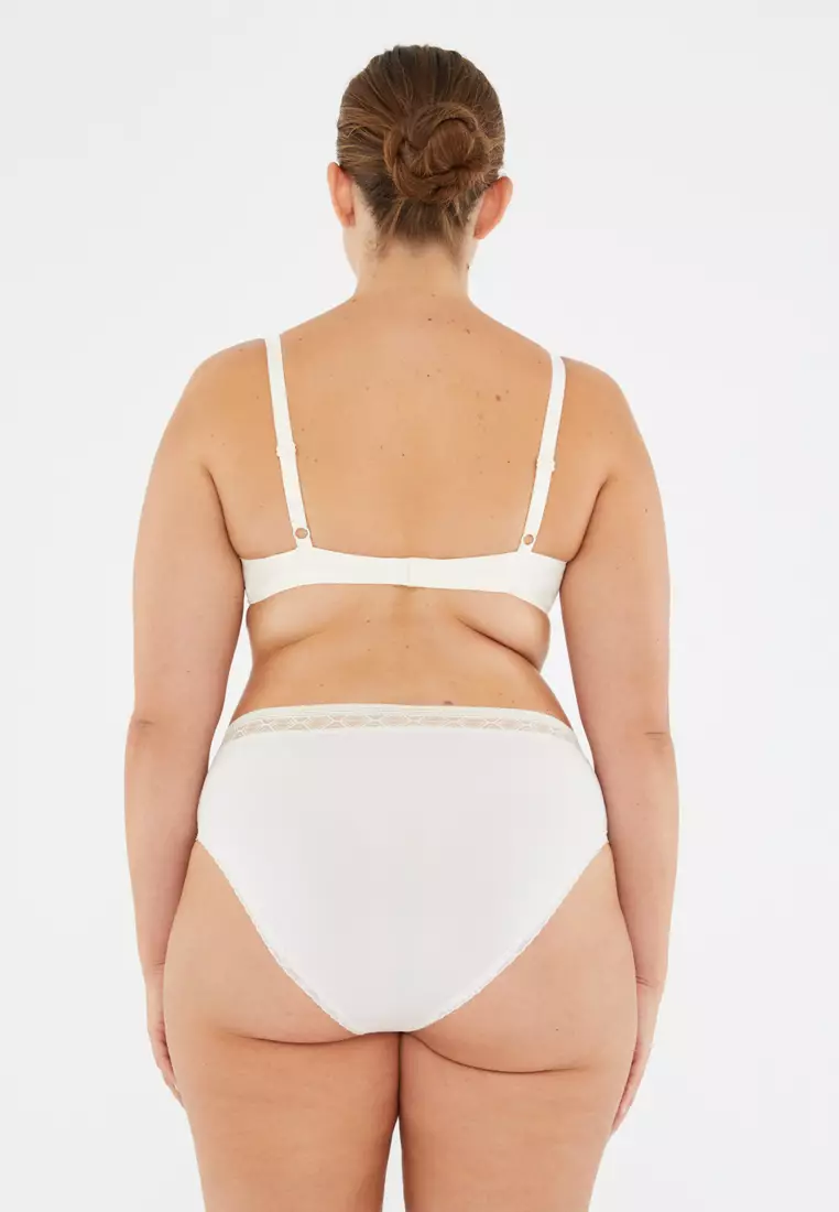 Ecru Basic T-shirt Bra, Full-Cup, Underwire, Underwear for Women