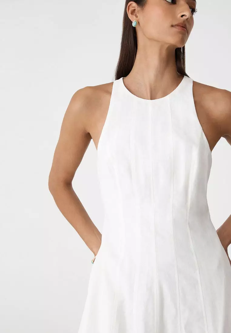Tory Linen Blend Panel Dress
