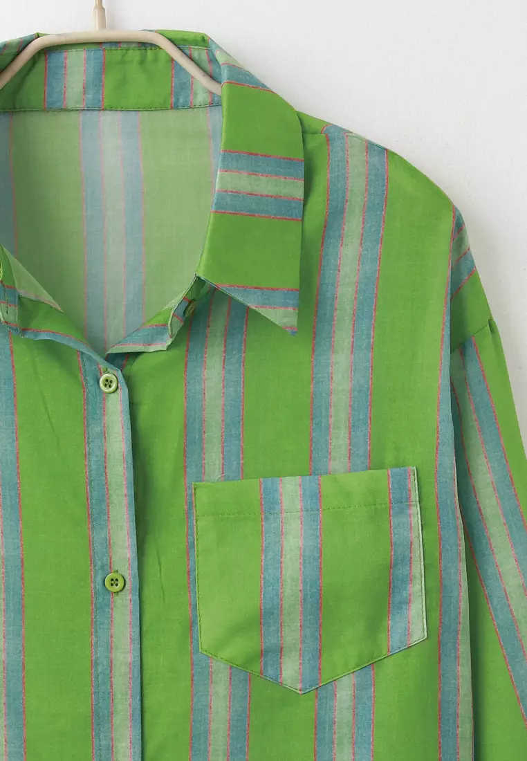 Stylish Striped Relaxed-Fit Shirt [AB20483]
