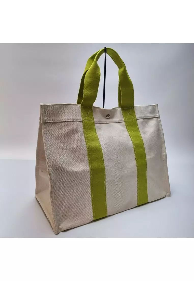 二手 Bora Bora GM 帆布手提包 綠色波士頓包（旅行包，大號）