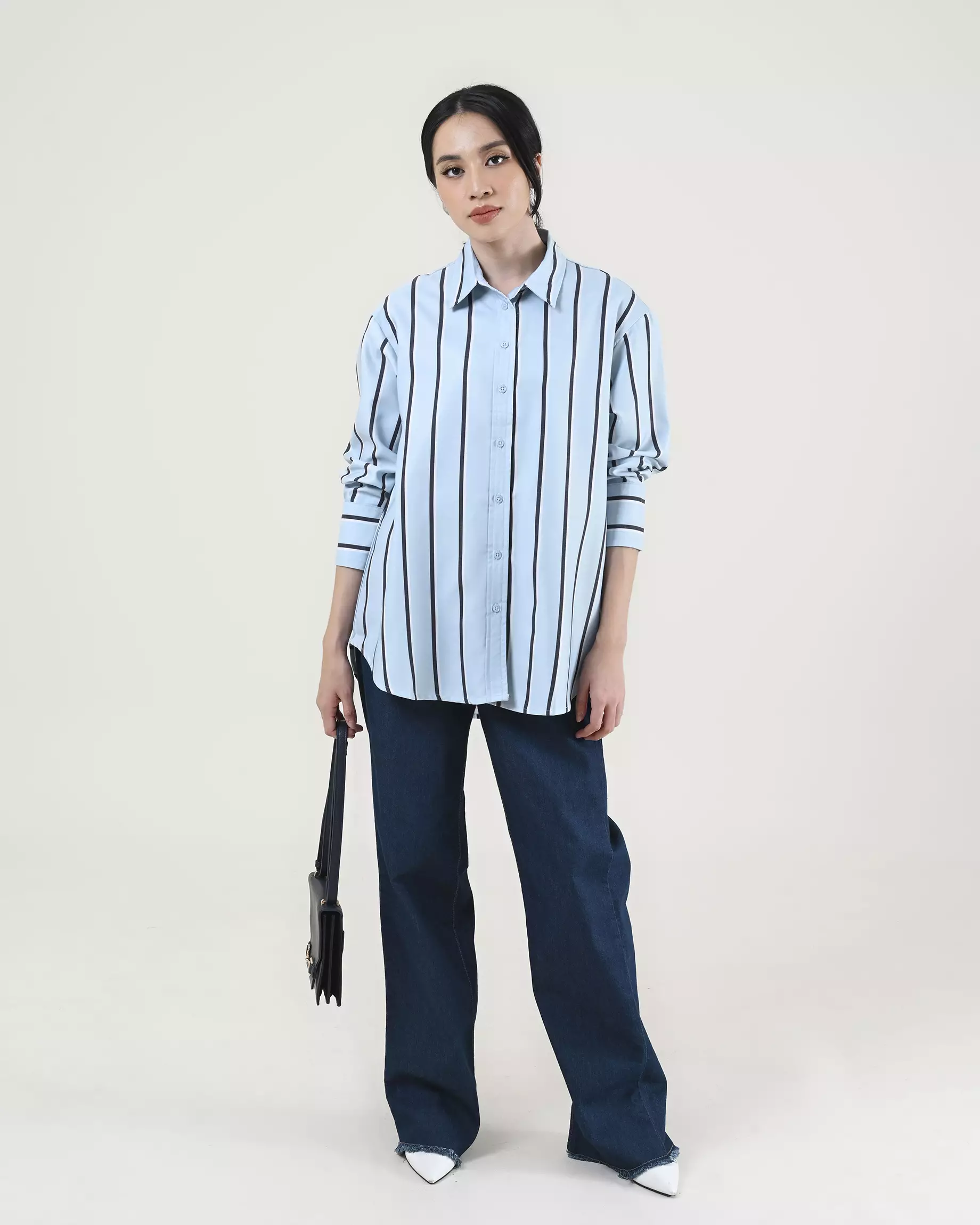 Geulis.id PIPER SHIRT - Stripesskyblue