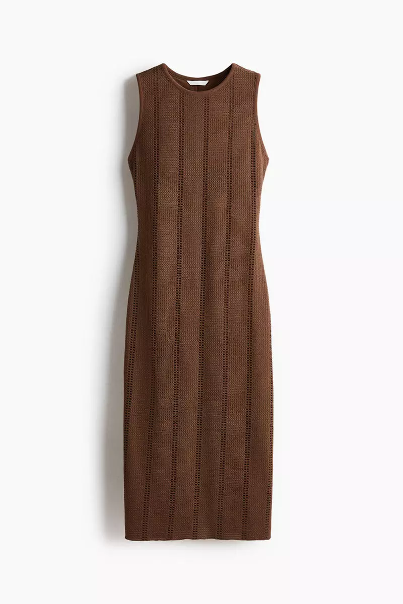 Textured-knit dress