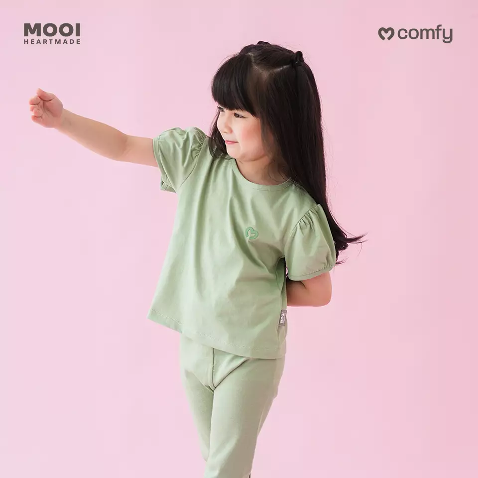 Mooi Kaos Anak Perempuan Comfy Girls Basic T-shirt - Pink Blossom