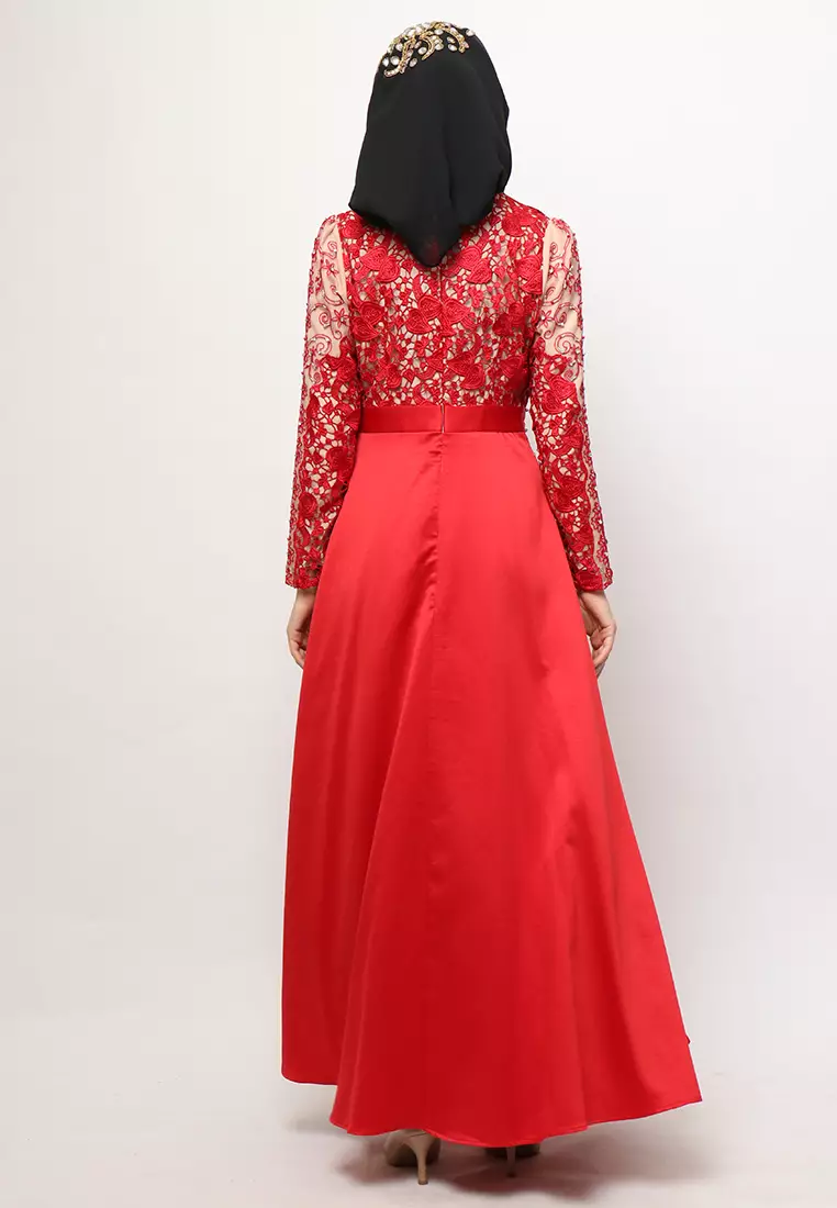 Bibiq Gamis Brokat Satin