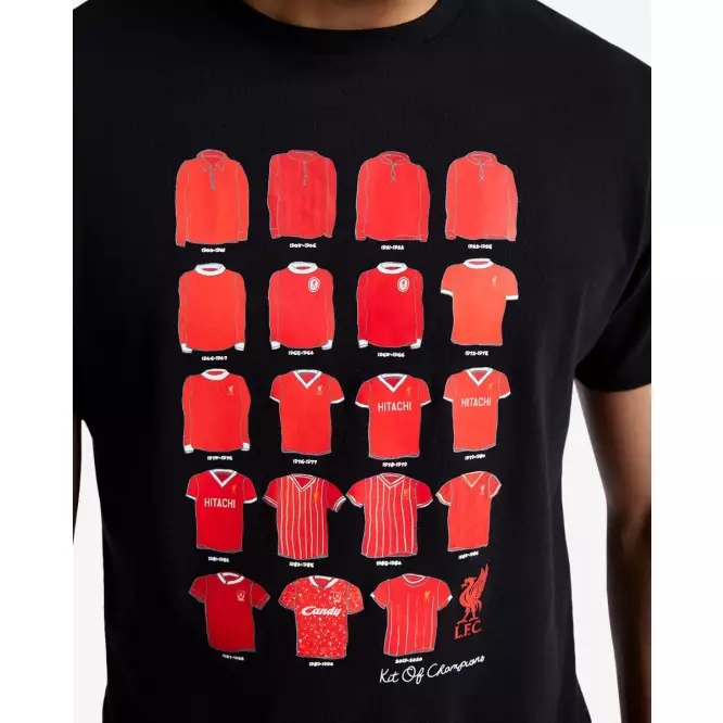 Liverpool FC Lfc M Retro Kit Of Champions Men - Official LFC T Shirt Original Pria