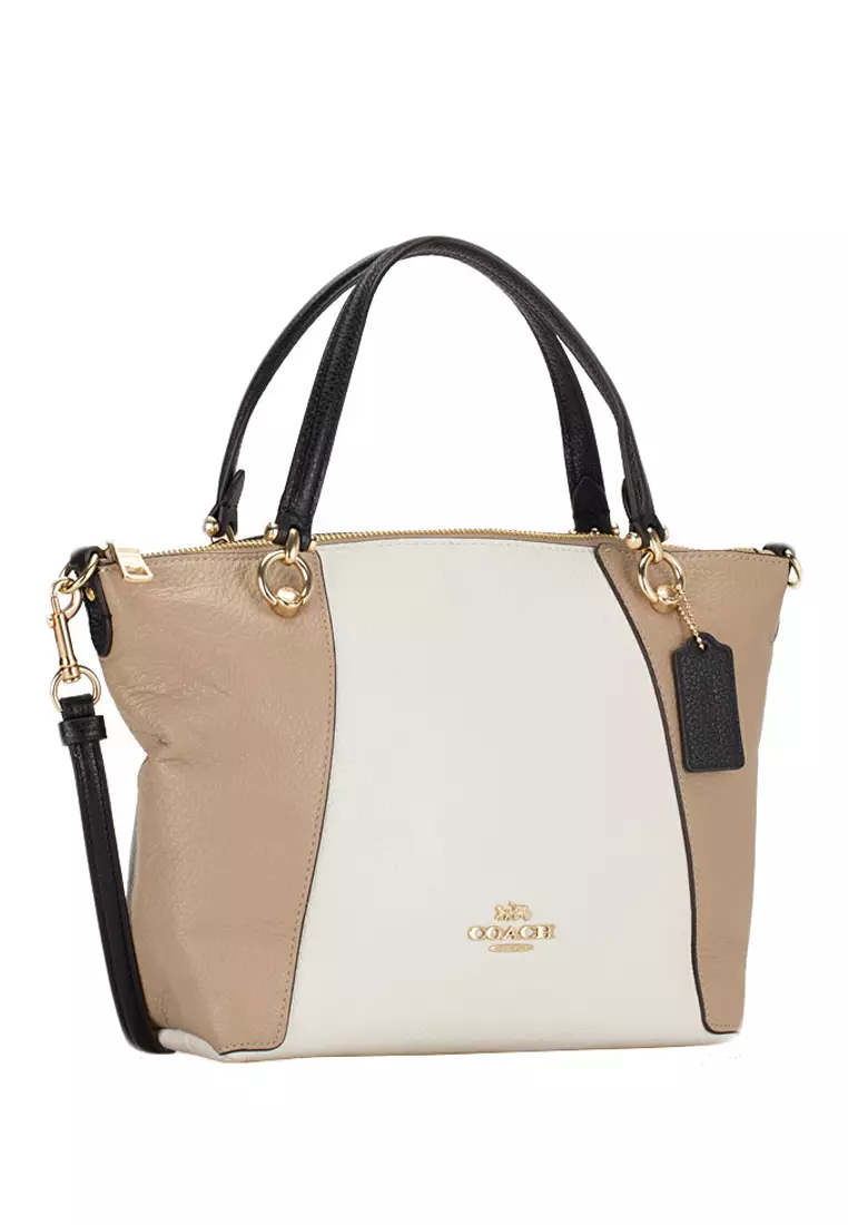 Coach Kacey Satchel In Colorblock White Beige