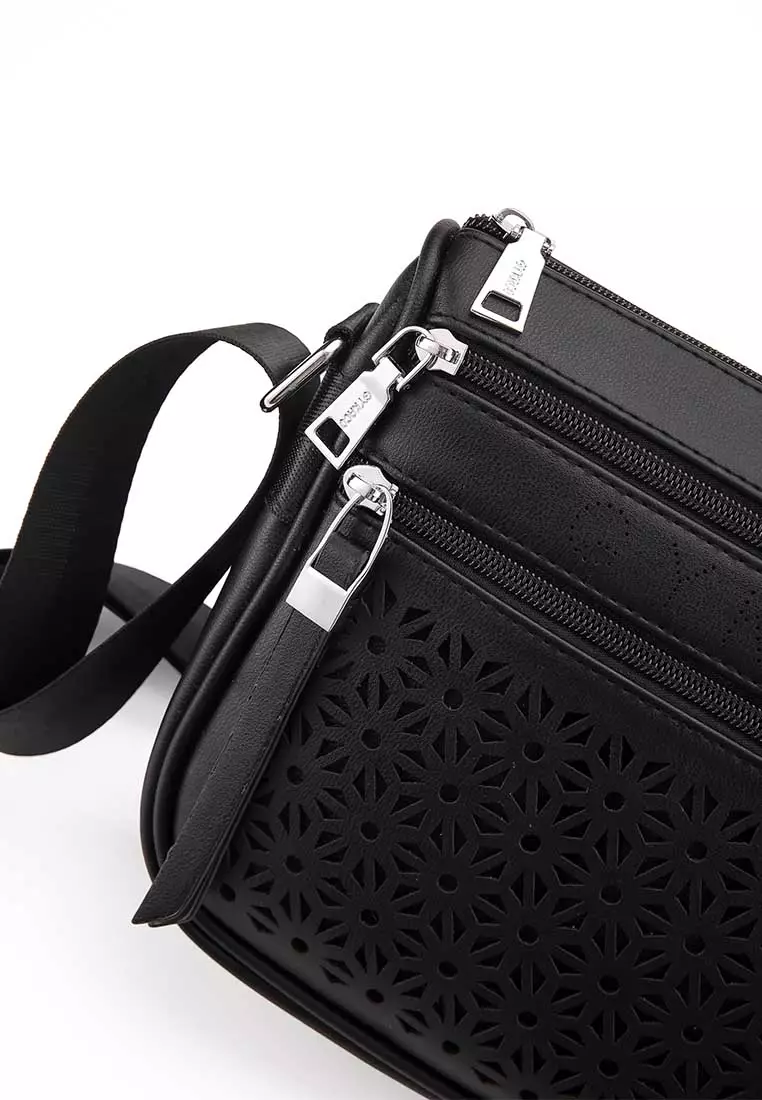 GYKACO DEONA Black - Tas Wanita Sling Bag - Fashion Top Handle Bag (Import)