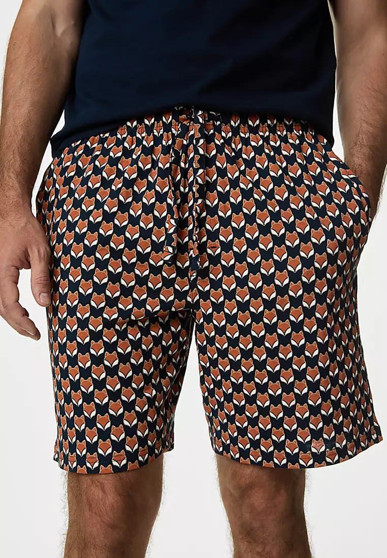 Pure Cotton Fox Print Pyjama Set