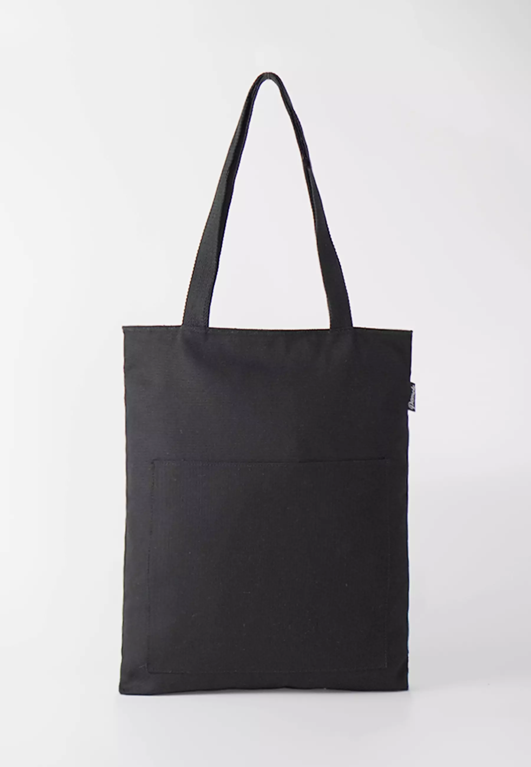 Tas Tote Bag Bahan Kanvas Penutup Resleting Two Side Pocket