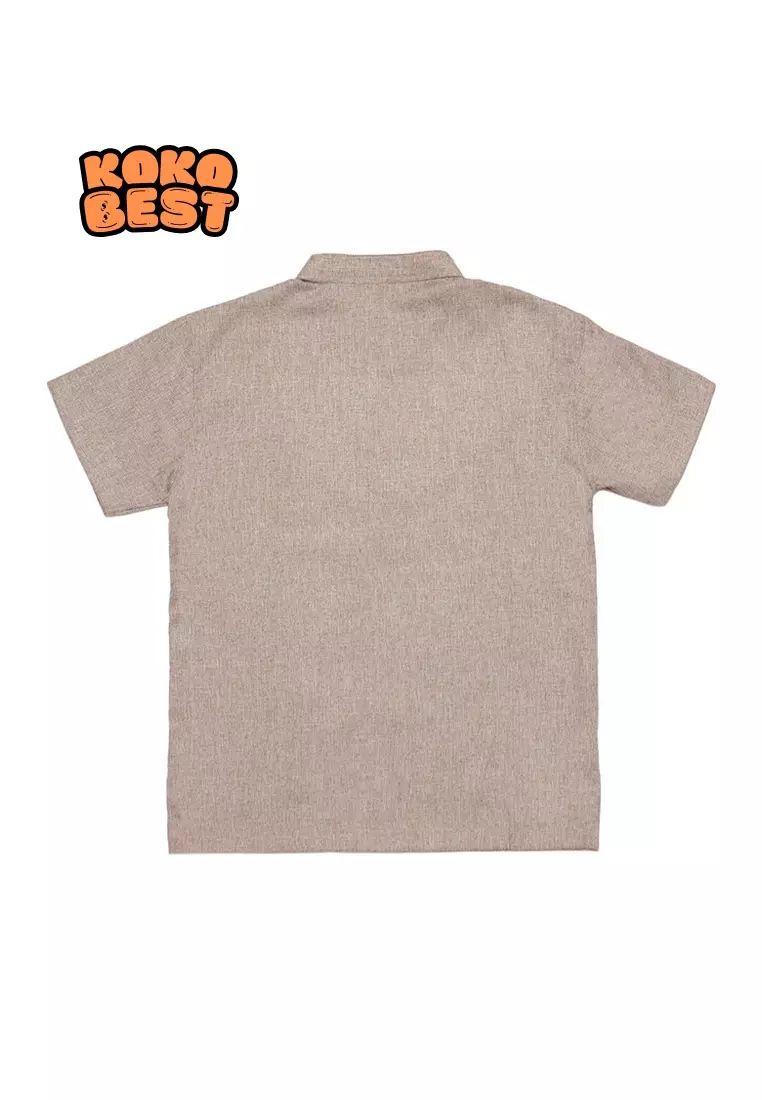 Baju Koko Lengan Pendek Best Arrow Coklat