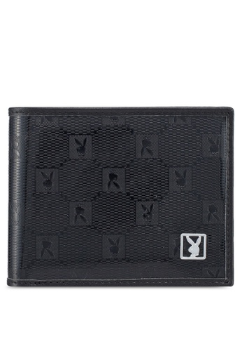 Playboy black Men's Genuine Leather RFID Blocking Bi Fold Center Flap Wallet 6BF39AC80B3DFBGS_1