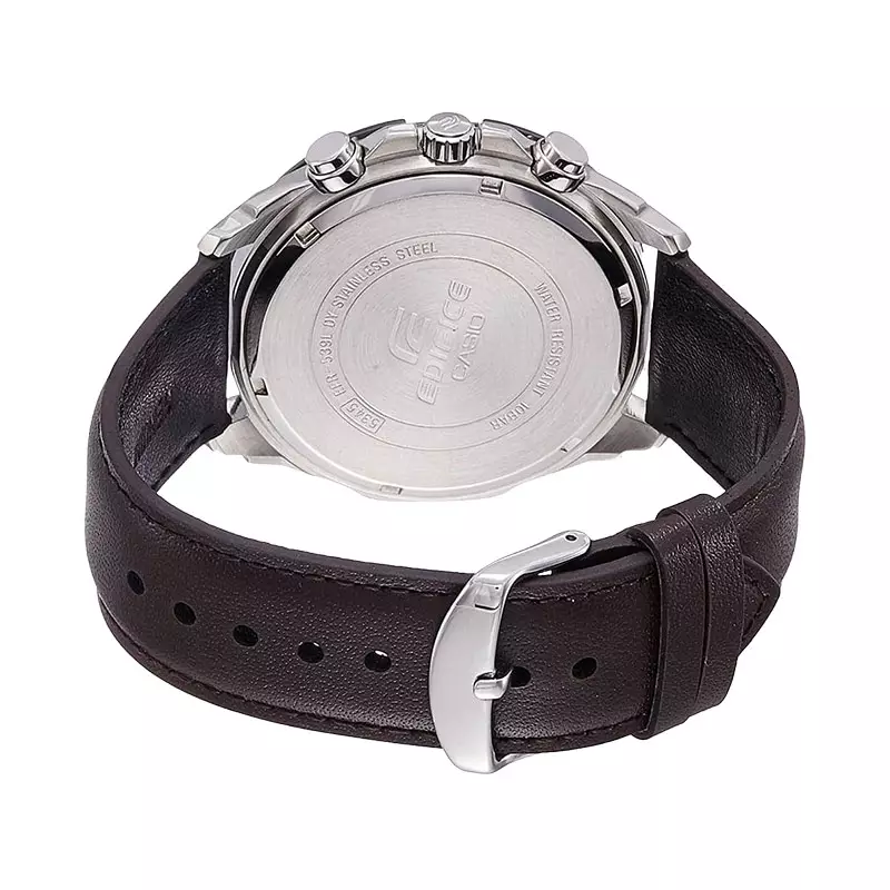 Jam Tangan Pria Casio Edifice EFR-539L-5AVUDF Chronograph Dual Tone Dial Dark Brown Leather Band