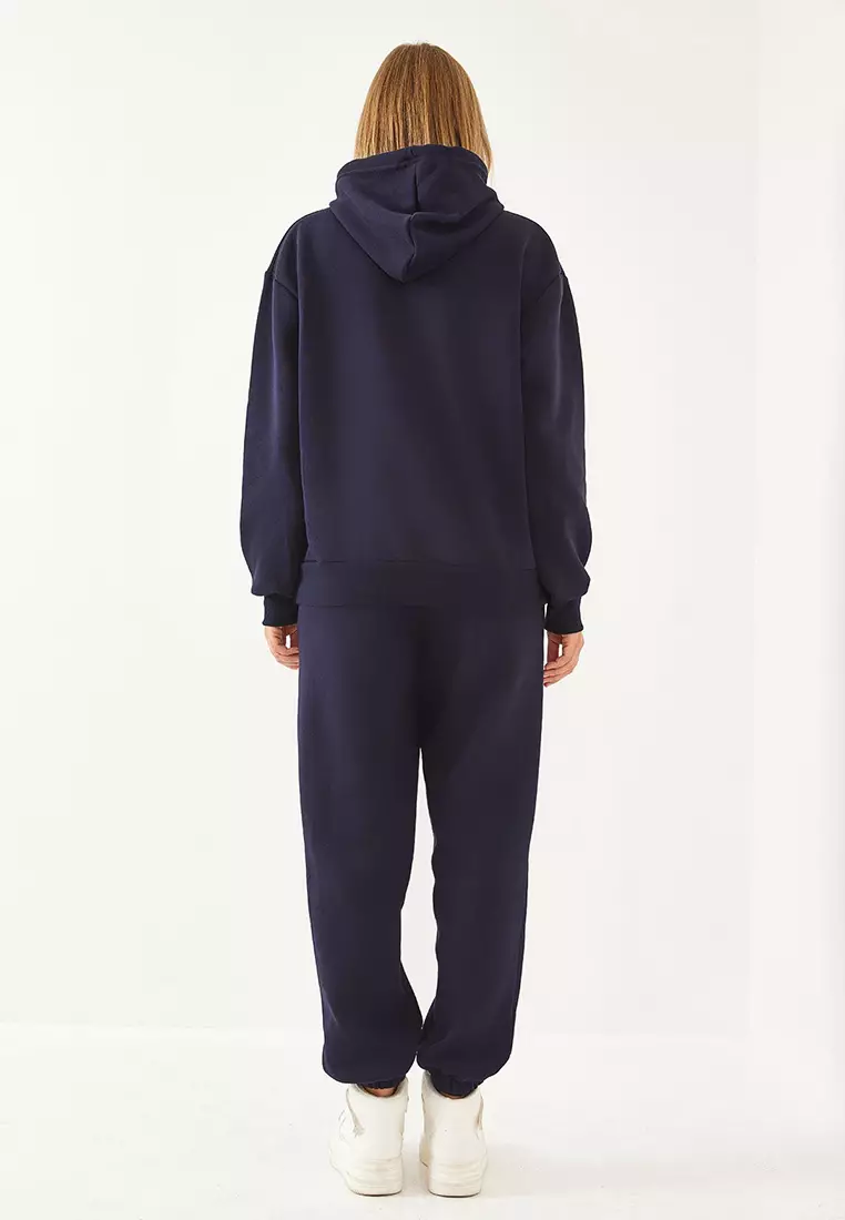 Women's Kangaroo Pocket Hooded Bottom-Top Set Mbhs014 60601014