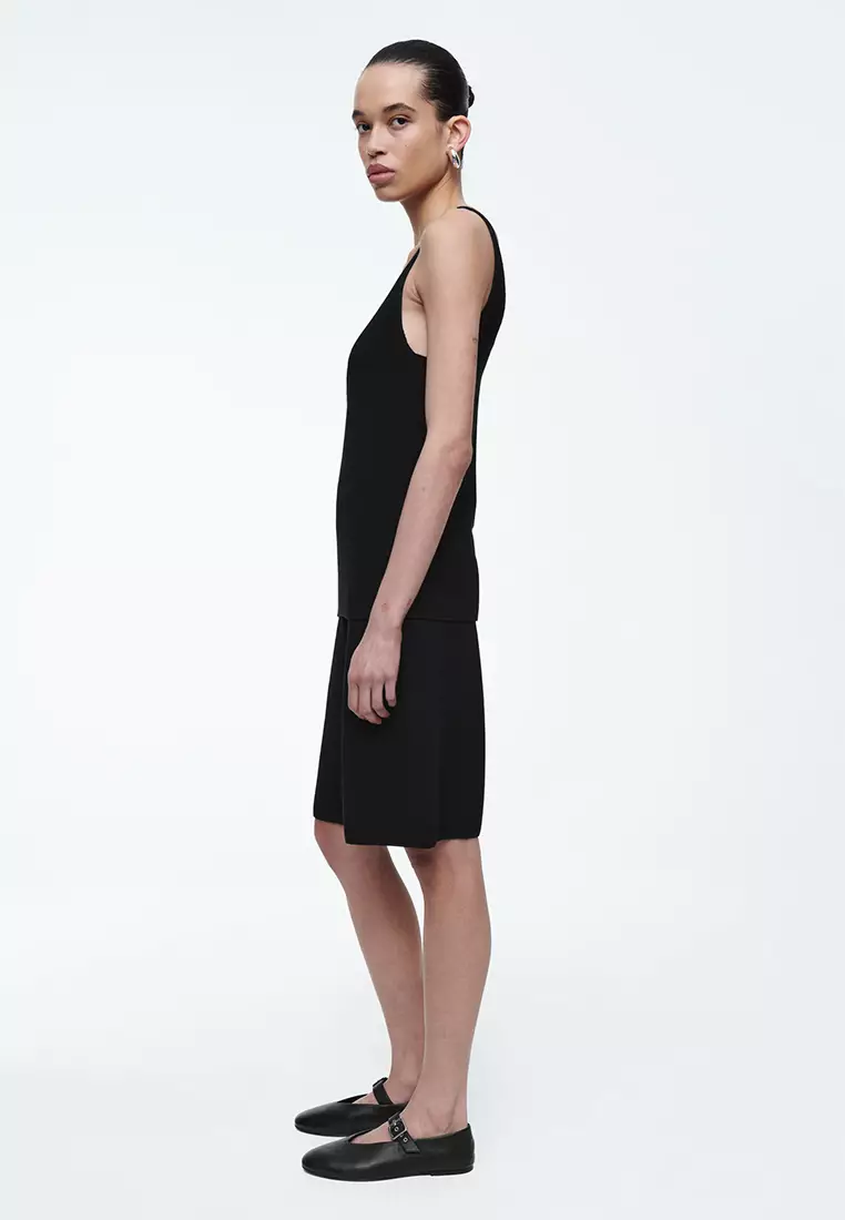 Ribbed-Knit Bermuda Shorts