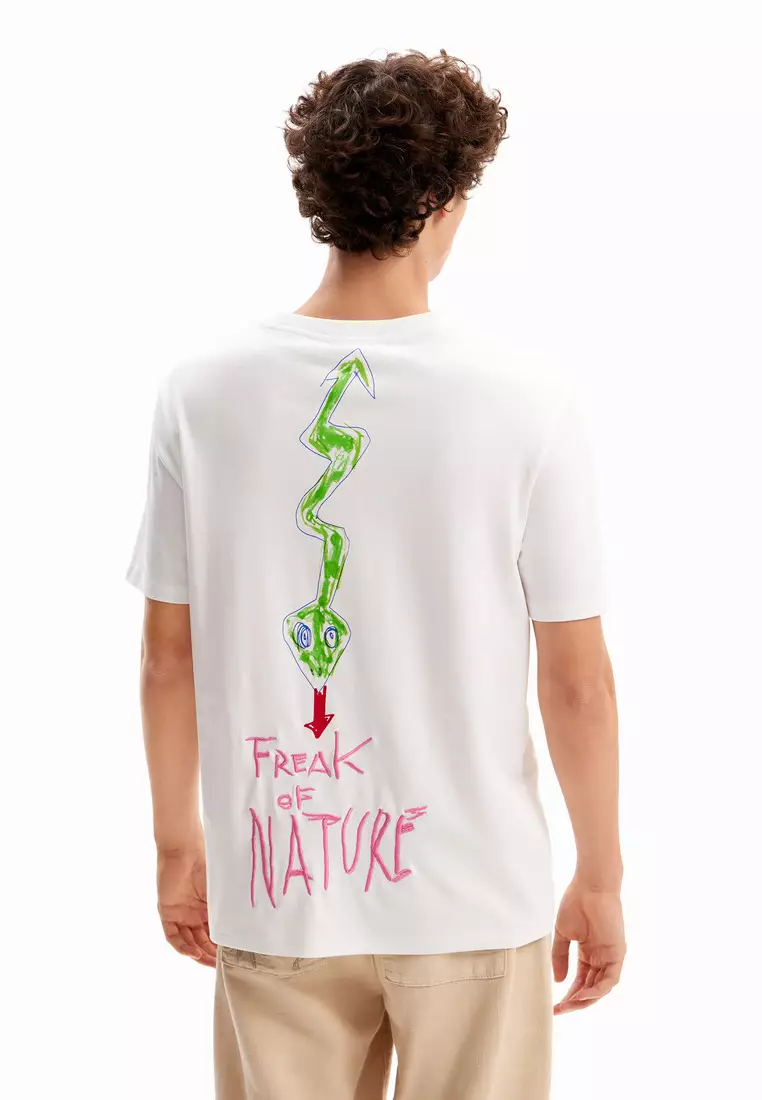デシグアル　孔雀刺繍　 Desigual Tシャツ3/4袖 SANDRINI デシグアル Desigual CONNECTICUT Tシャツショートスリーブ