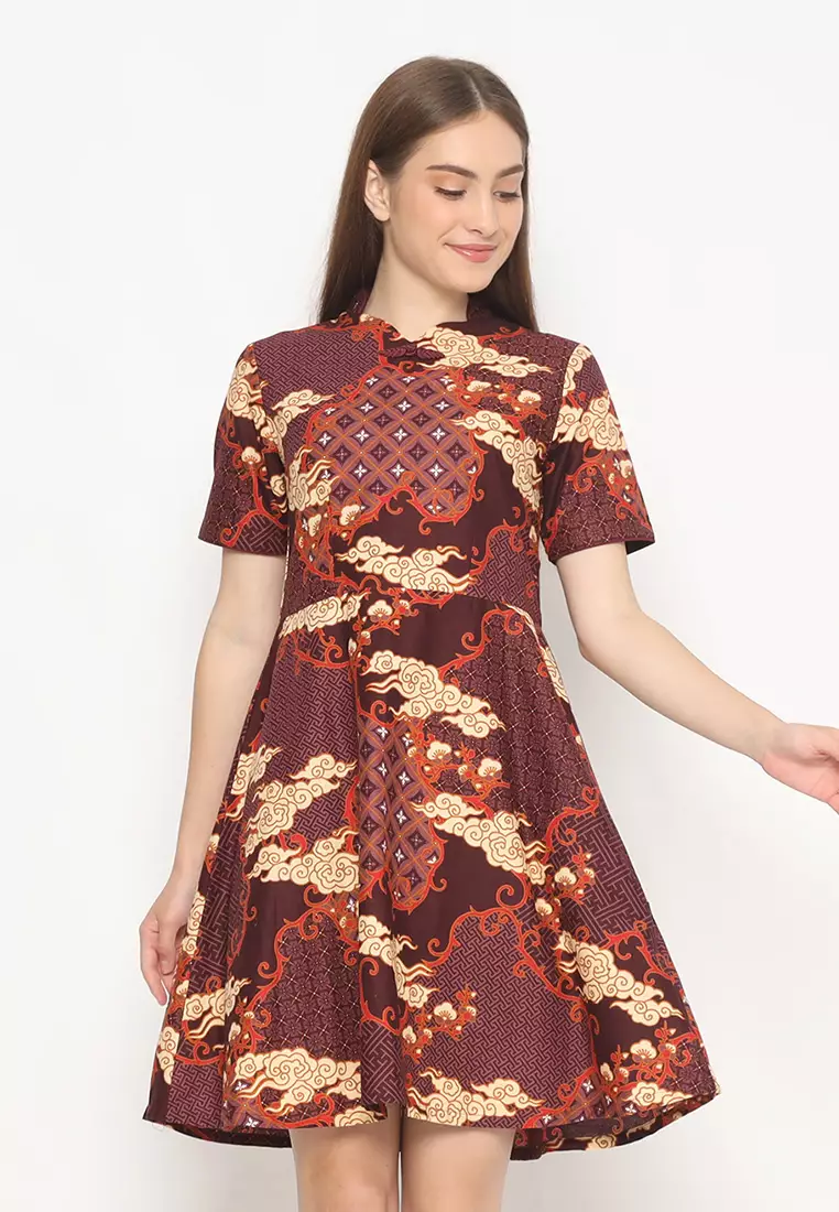 Hadinata Batik Wanita Dress Furing Cinta Caraka